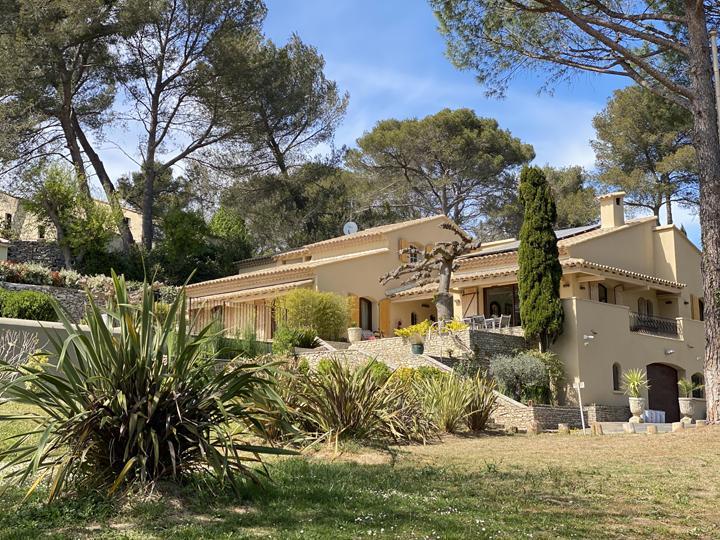 View of the house from the garden beneath
